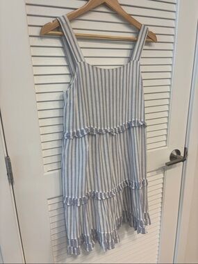 Rails Blue and White Striped dress